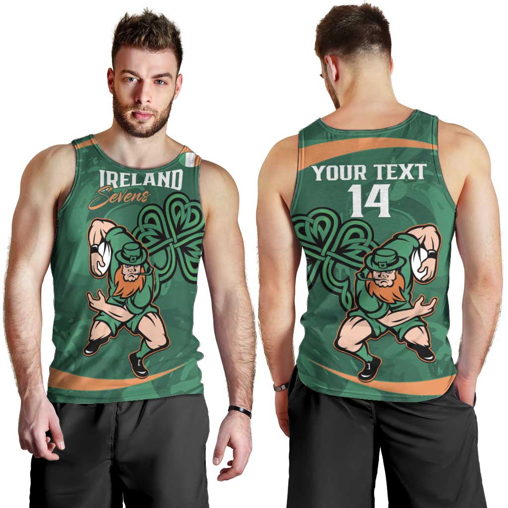 Custom Ireland Rugby Sevens Men Tank Top Go Champions Irish Shamrock