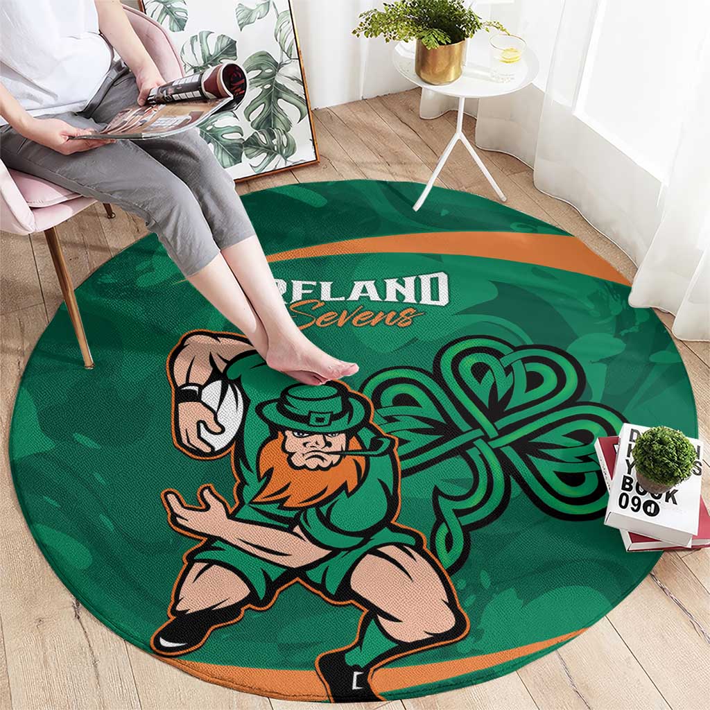 Ireland Rugby Sevens Round Carpet Go Champions Irish Shamrock