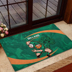 Ireland Rugby Sevens Rubber Doormat Go Champions Irish Shamrock