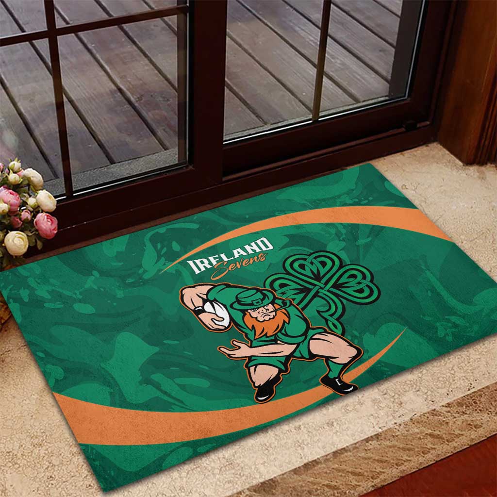 Ireland Rugby Sevens Rubber Doormat Go Champions Irish Shamrock