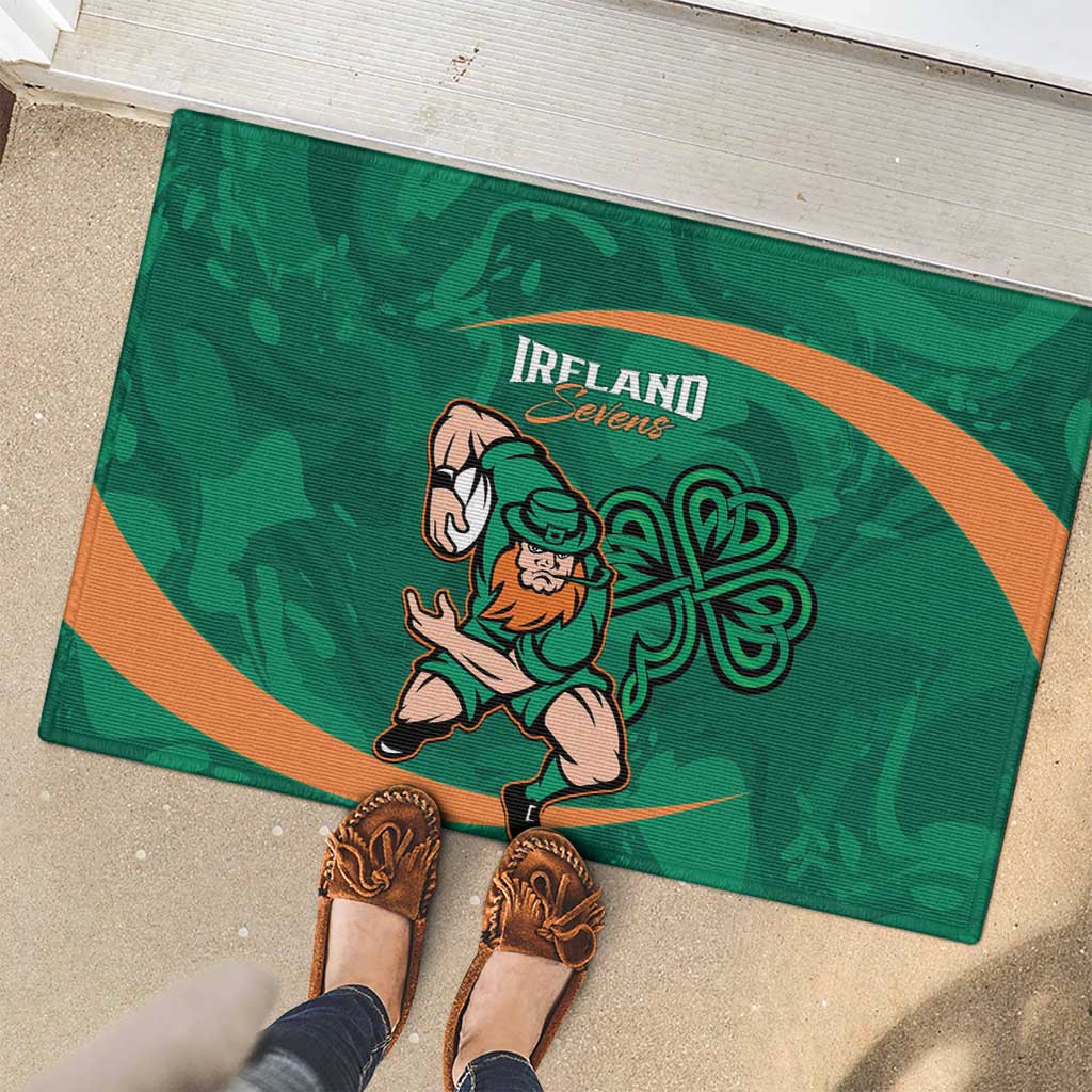 Ireland Rugby Sevens Rubber Doormat Go Champions Irish Shamrock