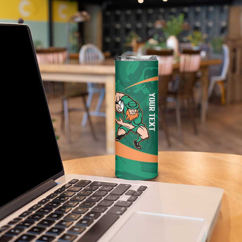 Personalised Ireland Rugby Sevens Skinny Tumbler Go Champions Irish Shamrock