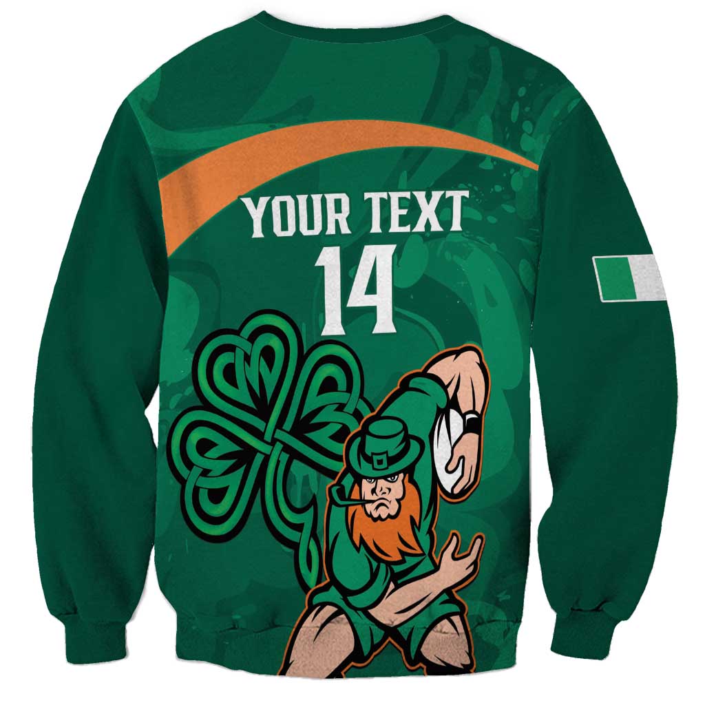 Custom Ireland Rugby Sevens Sweatshirt Go Champions Irish Shamrock