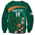 Custom Ireland Rugby Sevens Sweatshirt Go Champions Irish Shamrock