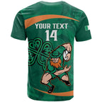 Custom Ireland Rugby Sevens T Shirt Go Champions Irish Shamrock