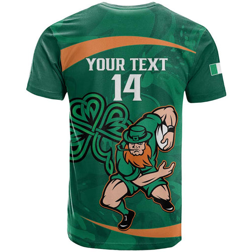 Custom Ireland Rugby Sevens T Shirt Go Champions Irish Shamrock