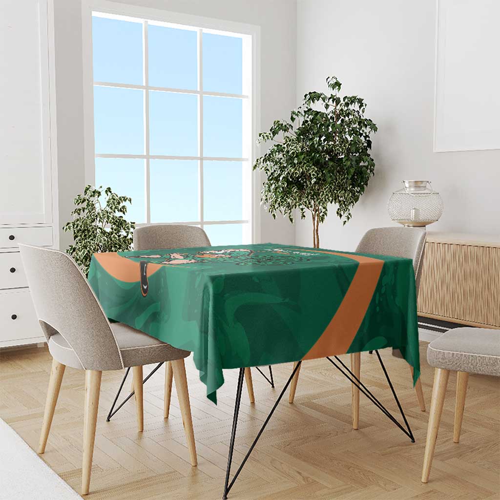 Ireland Rugby Sevens Tablecloth Go Champions Irish Shamrock