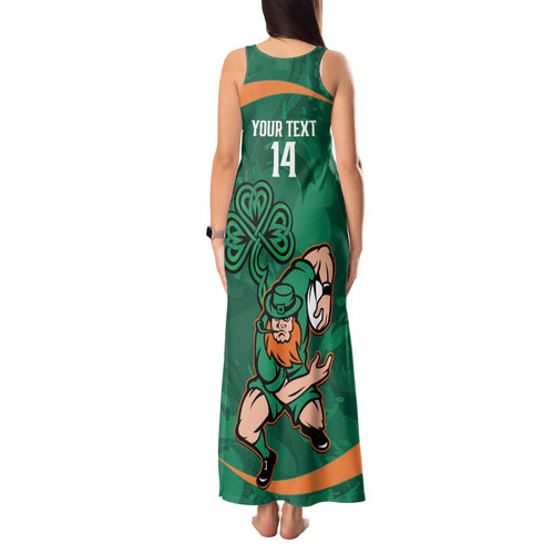 Custom Ireland Rugby Sevens Tank Maxi Dress Go Champions Irish Shamrock