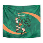 Ireland Rugby Sevens Tapestry Go Champions Irish Shamrock