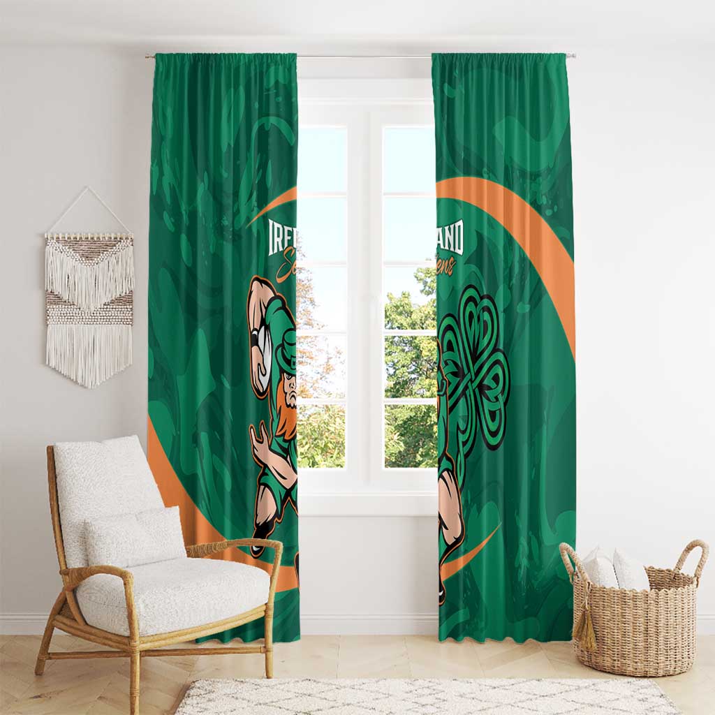 Ireland Rugby Sevens Window Curtain Go Champions Irish Shamrock
