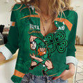 Custom Ireland Rugby Sevens Women Casual Shirt Go Champions Irish Shamrock