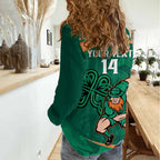 Custom Ireland Rugby Sevens Women Casual Shirt Go Champions Irish Shamrock