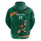 Custom Ireland Rugby Sevens Zip Hoodie Go Champions Irish Shamrock