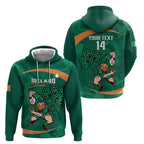 Custom Ireland Rugby Sevens Zip Hoodie Go Champions Irish Shamrock