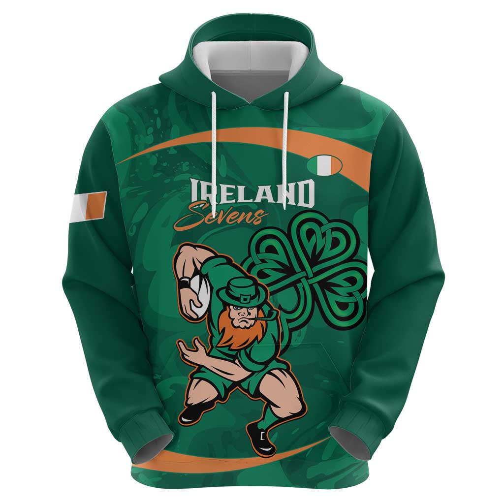Custom Ireland Rugby Sevens Zip Hoodie Go Champions Irish Shamrock