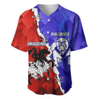 Custom Bulldogs And Dragons Rugby 2025 Baseball Jersey Dynamic Style