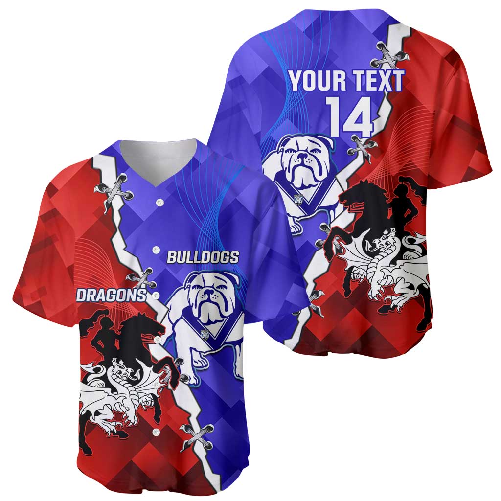 Custom Bulldogs And Dragons Rugby 2025 Baseball Jersey Dynamic Style