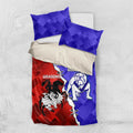 Custom Bulldogs And Dragons Rugby 2025 Bedding Set Dynamic Style