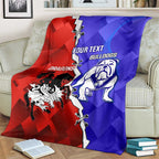 Custom Bulldogs And Dragons Rugby 2025 Blanket Dynamic Style