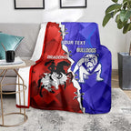 Custom Bulldogs And Dragons Rugby 2025 Blanket Dynamic Style