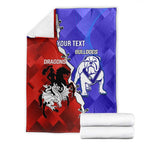 Custom Bulldogs And Dragons Rugby 2025 Blanket Dynamic Style