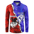 Custom Bulldogs And Dragons Rugby 2025 Button Sweatshirt Dynamic Style