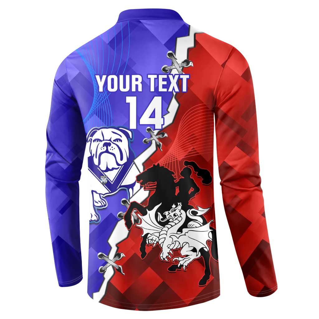 Custom Bulldogs And Dragons Rugby 2025 Button Sweatshirt Dynamic Style
