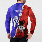 Custom Bulldogs And Dragons Rugby 2025 Button Sweatshirt Dynamic Style