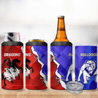 Bulldogs And Dragons Rugby 2025 4 in 1 Can Cooler Tumbler Dynamic Style