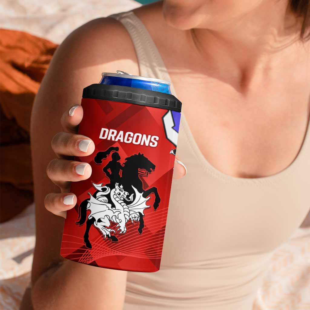 Bulldogs And Dragons Rugby 2025 4 in 1 Can Cooler Tumbler Dynamic Style