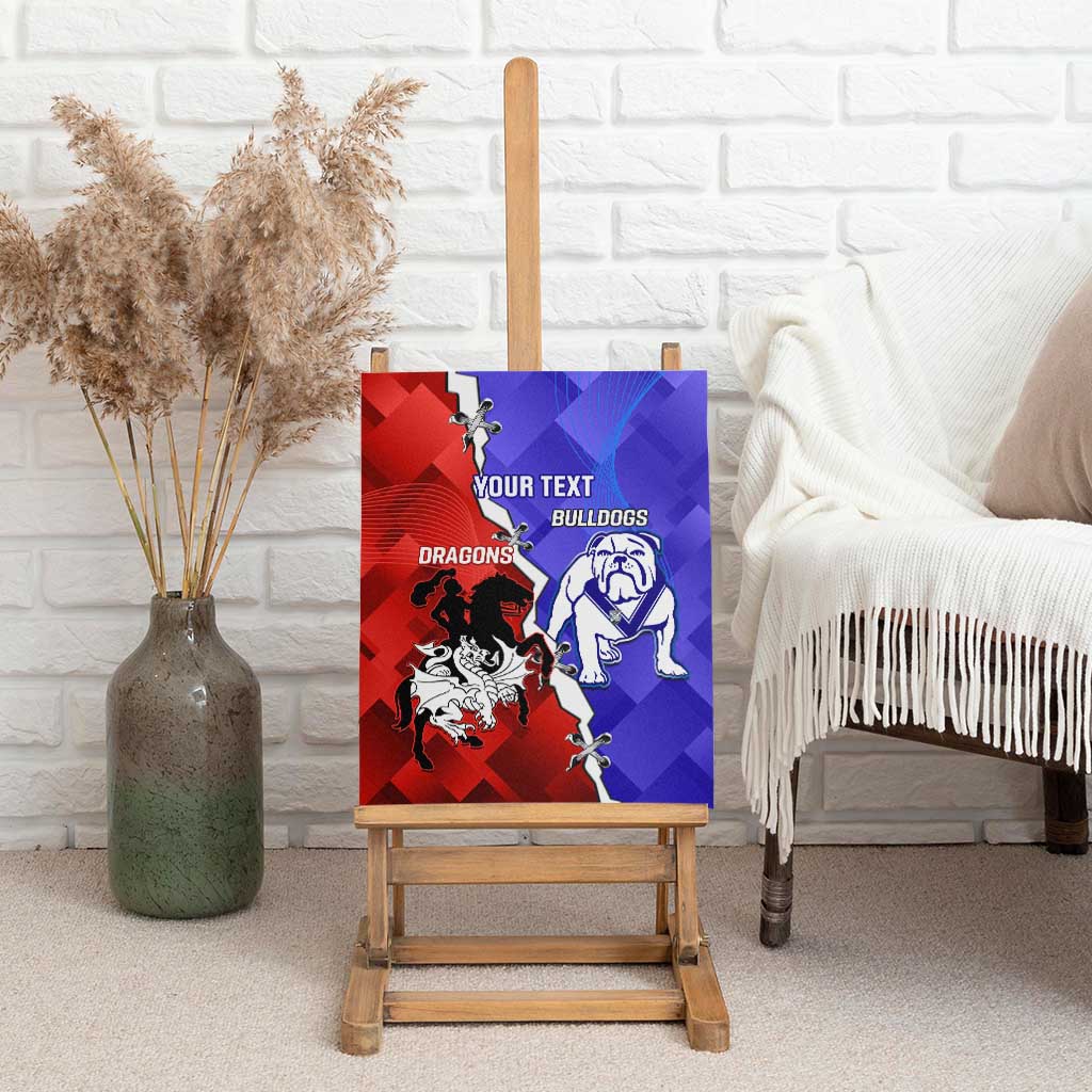Custom Bulldogs And Dragons Rugby 2025 Canvas Wall Art Dynamic Style