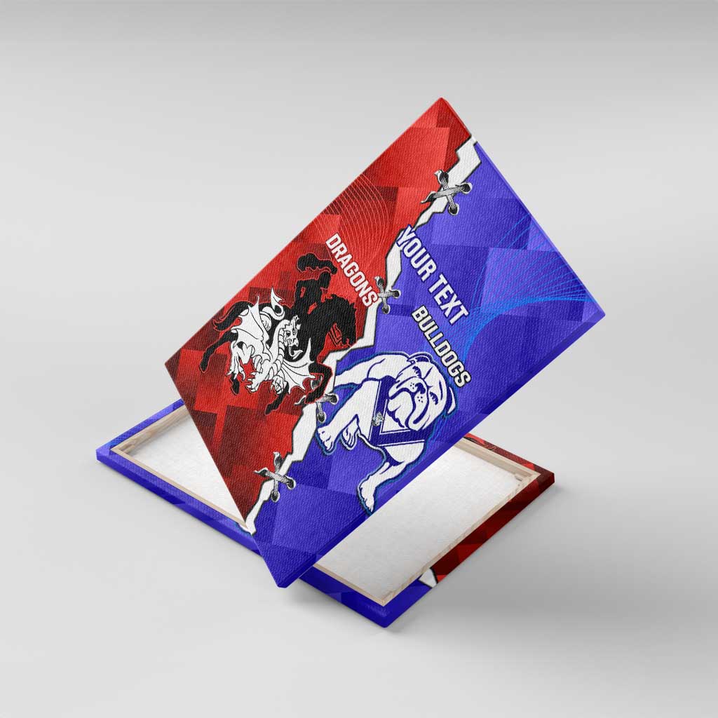 Custom Bulldogs And Dragons Rugby 2025 Canvas Wall Art Dynamic Style