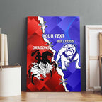 Custom Bulldogs And Dragons Rugby 2025 Canvas Wall Art Dynamic Style
