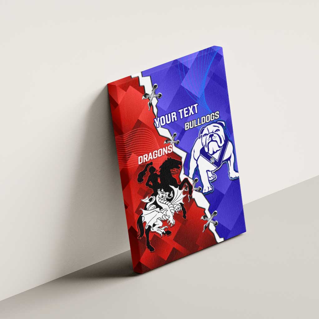 Custom Bulldogs And Dragons Rugby 2025 Canvas Wall Art Dynamic Style