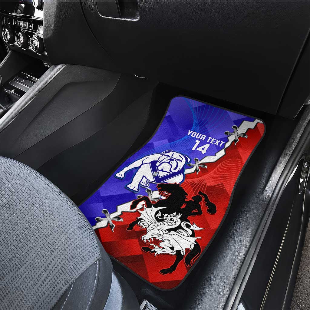 Custom Bulldogs And Dragons Rugby 2025 Car Mats Dynamic Style