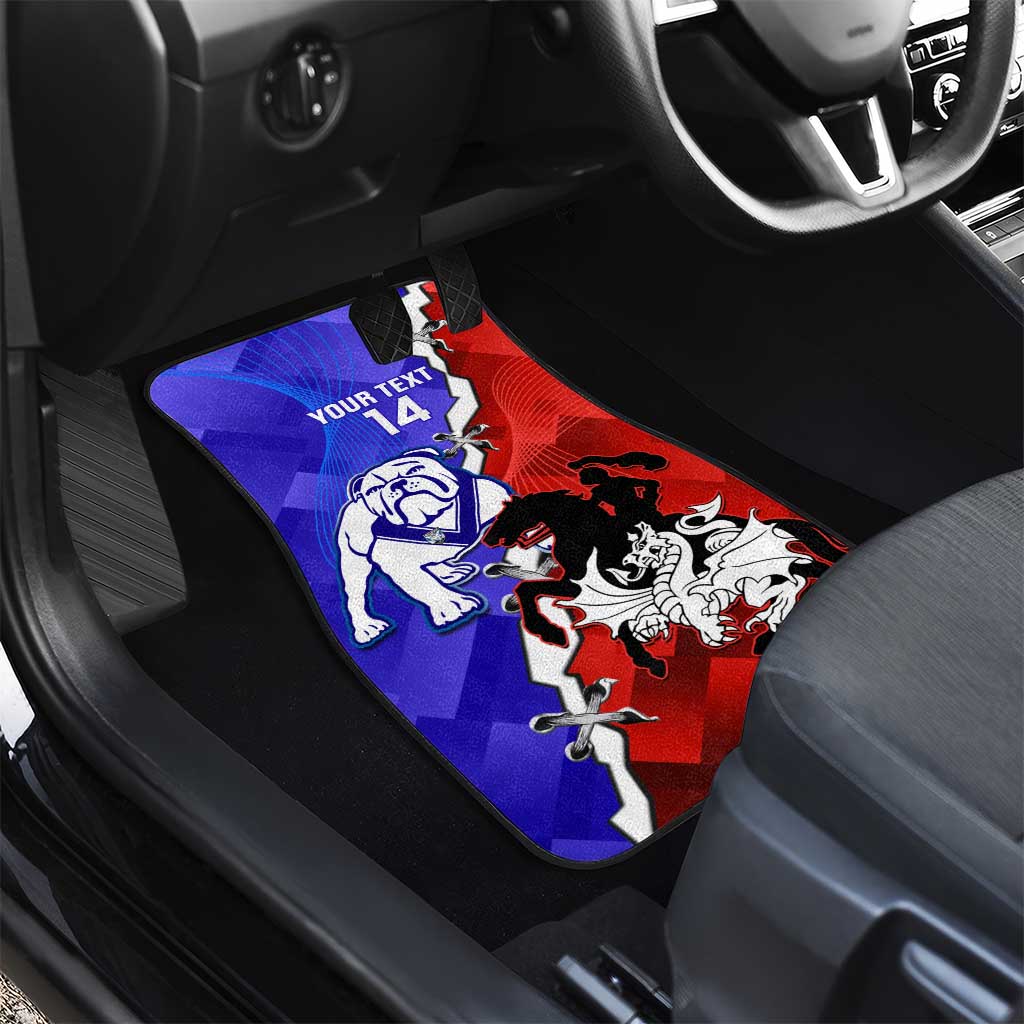 Custom Bulldogs And Dragons Rugby 2025 Car Mats Dynamic Style