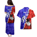 Custom Bulldogs And Dragons Rugby 2025 Couples Matching Puletasi and Hawaiian Shirt Dynamic Style
