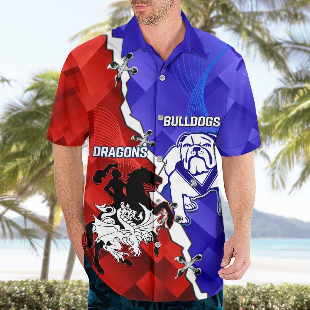Custom Bulldogs And Dragons Rugby 2025 Hawaiian Shirt Dynamic Style
