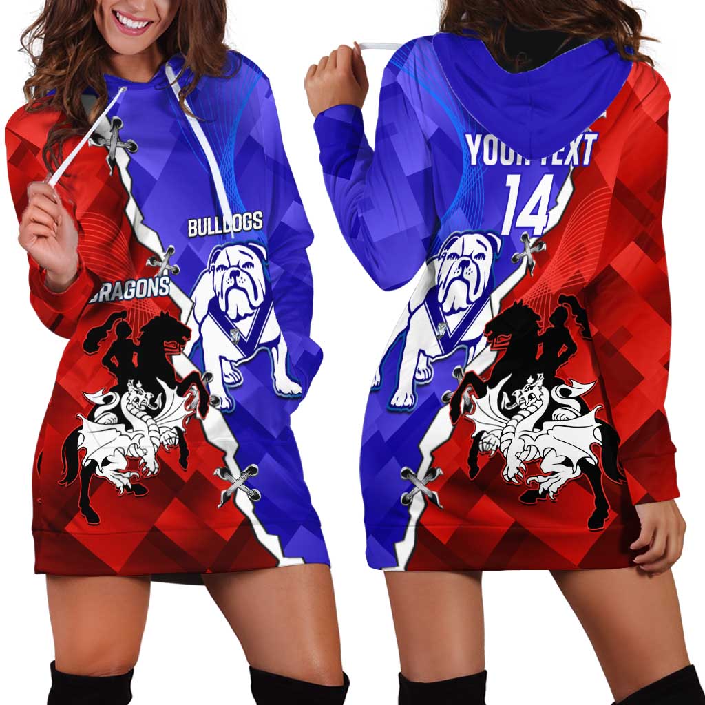 Custom Bulldogs And Dragons Rugby 2025 Hoodie Dress Dynamic Style