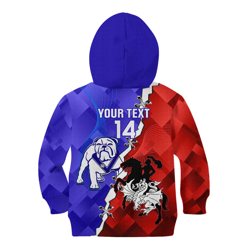 Custom Bulldogs And Dragons Rugby 2025 Kid Hoodie Dynamic Style
