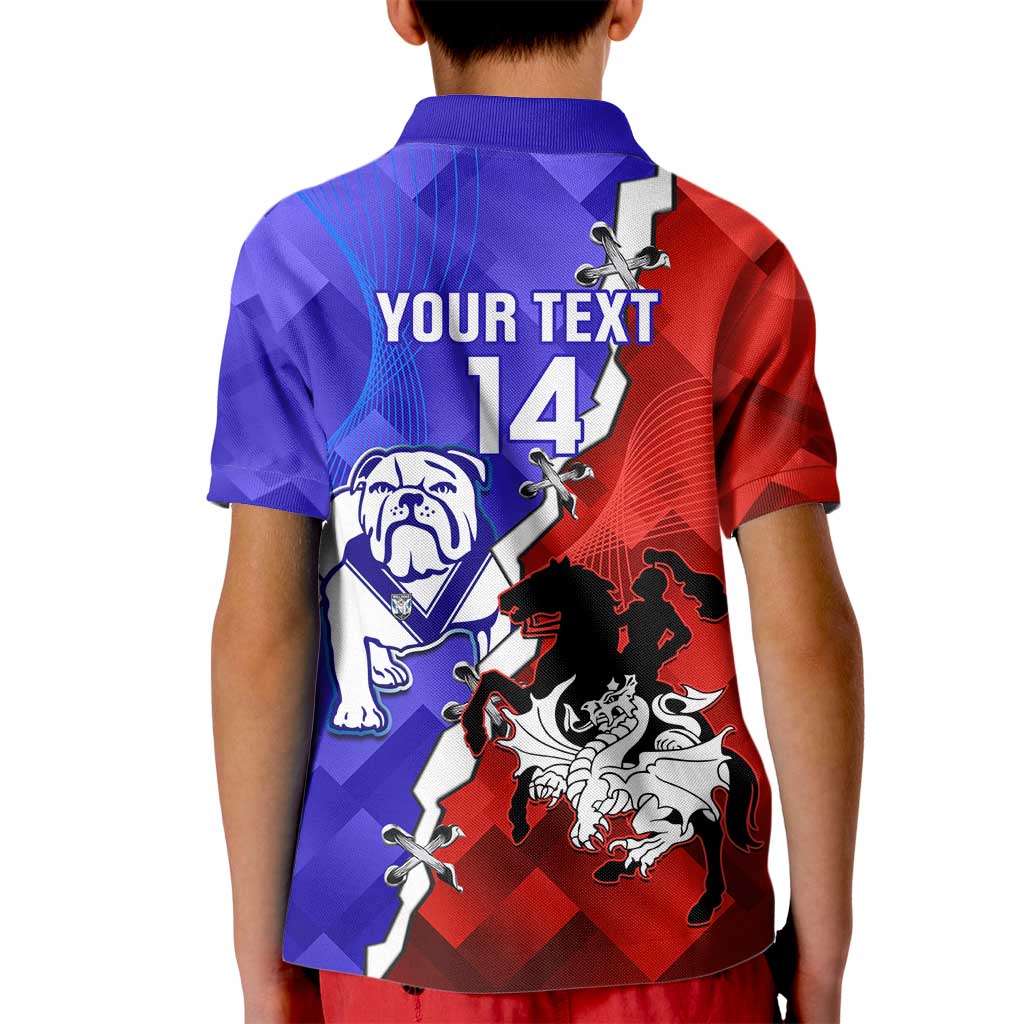 Custom Bulldogs And Dragons Rugby 2025 Kid Polo Shirt Dynamic Style
