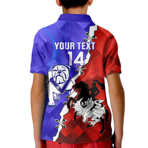 Custom Bulldogs And Dragons Rugby 2025 Kid Polo Shirt Dynamic Style