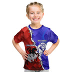 Custom Bulldogs And Dragons Rugby 2025 Kid T Shirt Dynamic Style
