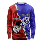 Custom Bulldogs And Dragons Rugby 2025 Long Sleeve Shirt Dynamic Style