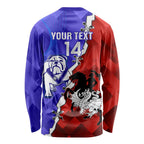 Custom Bulldogs And Dragons Rugby 2025 Long Sleeve Shirt Dynamic Style