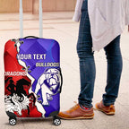 Custom Bulldogs And Dragons Rugby 2025 Luggage Cover Dynamic Style
