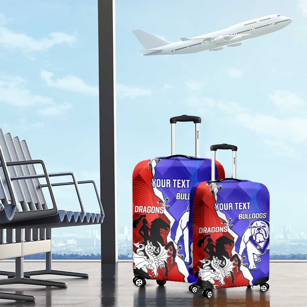 Custom Bulldogs And Dragons Rugby 2025 Luggage Cover Dynamic Style