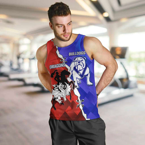 Custom Bulldogs And Dragons Rugby 2025 Men Tank Top Dynamic Style