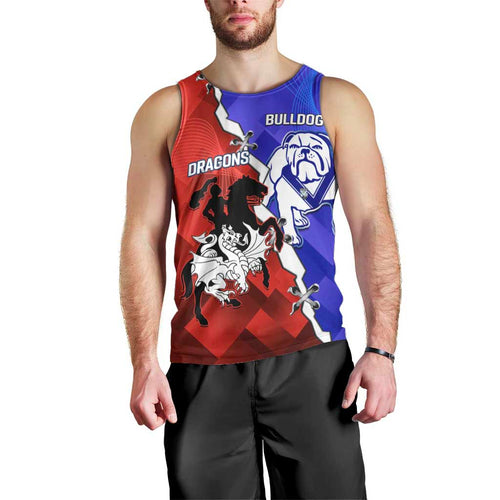 Custom Bulldogs And Dragons Rugby 2025 Men Tank Top Dynamic Style