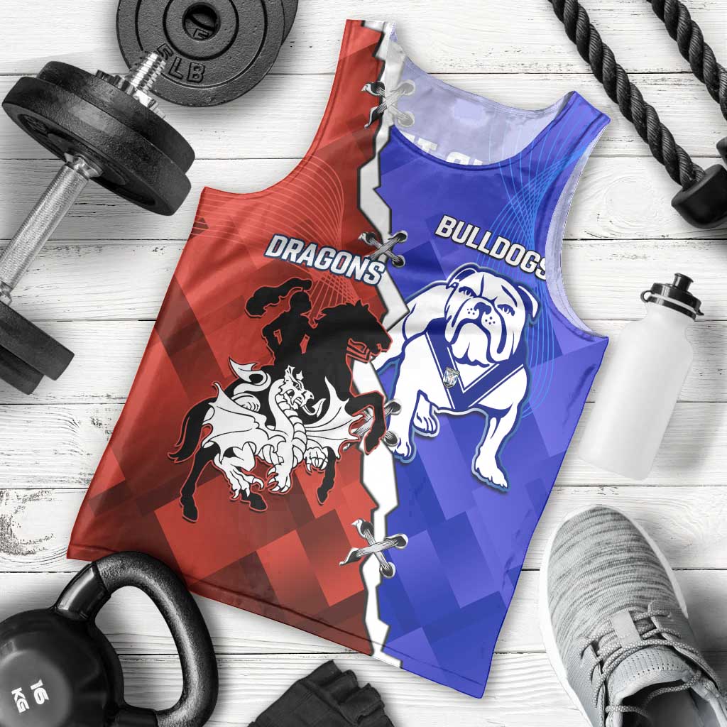 Custom Bulldogs And Dragons Rugby 2025 Men Tank Top Dynamic Style